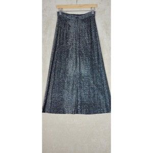 ILGWU Maxi Gown Skirt Women's Chic Silver Sparkle Union Made USA Vintage Size S